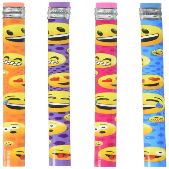 Emoji Pencil, 7.5-Inch, Pack of 48 {1}
