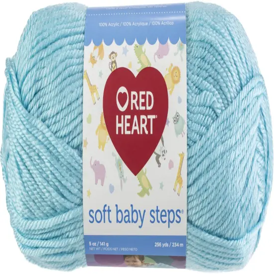 Multipack of 24 - Red Heart Soft Baby Steps Yarn-Aqua {2}
