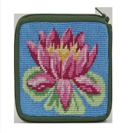 Coin Purse - Waterlily - Needlepoint Kit Multicolor {1}