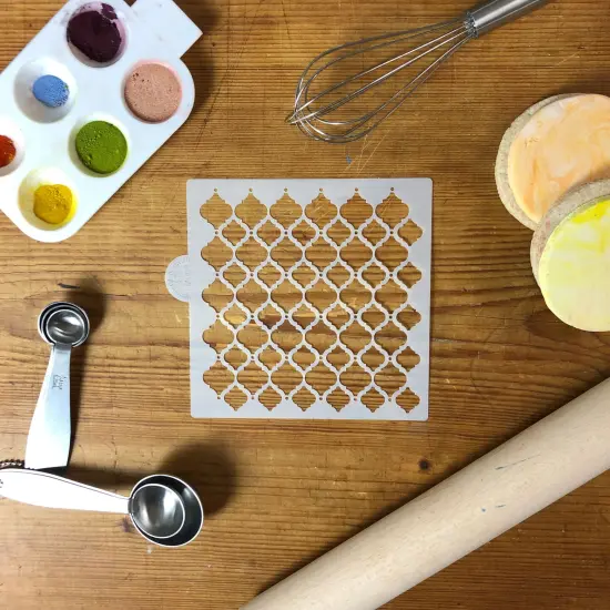 Turkish Intricate Pattern Cookie & Craft Stencil | CM099 by Designer Stencils | Cookie Decorating Tools | Baking Stencils for Royal Icing, Airbrush, Dusting Powder | Craft Stencils for Canvas, Paper, Wood | Reusable Food Grade Stencil {2}