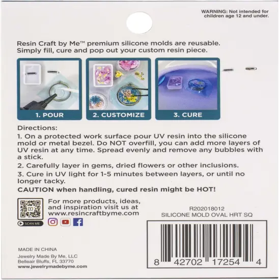 Jewelry Made By Me Resin Craft Silicone Mold-Pendant {3}