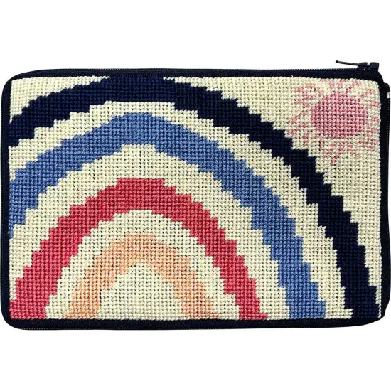 Stitch & Zip Cosmetic Case Needlepoint Kit- Rainbow SZ640 Multicolor {1}