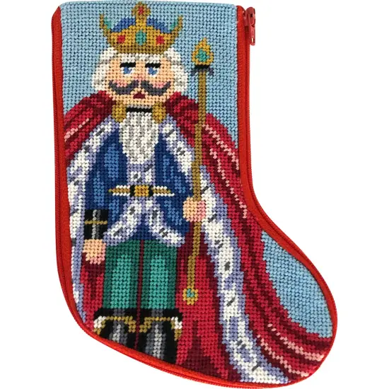 Stitch & Zip Nutcracker King Mini Stocking Needlepoint Kit Multicolor {1}