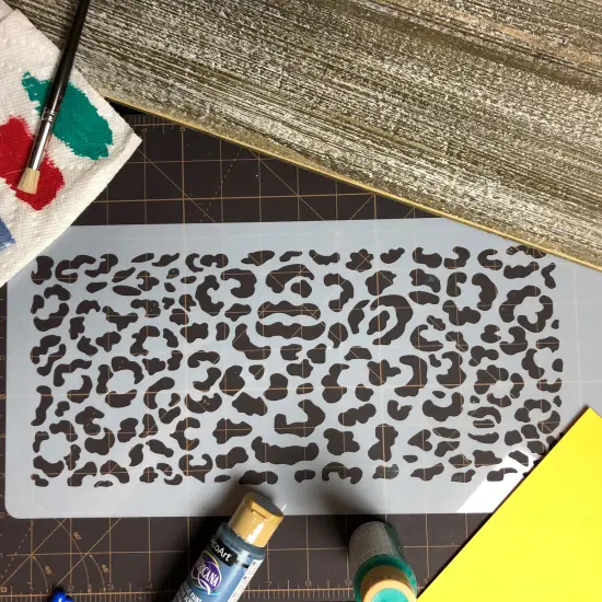 Leopard Skin Cake Stencil | C455 by Designer Stencils | Cake Decorating Tools | Baking Stencils for Royal Icing, Airbrush, Dusting Powder | Reusable Plastic Food Grade Stencil for Cakes | Easy to Use & Clean Cake Stencil {4}