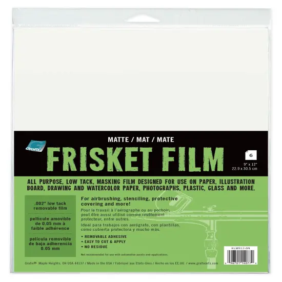 Grafix Low Tack All Purpose Frisket Film 9"X12" 6/Pkg-Matte {1}