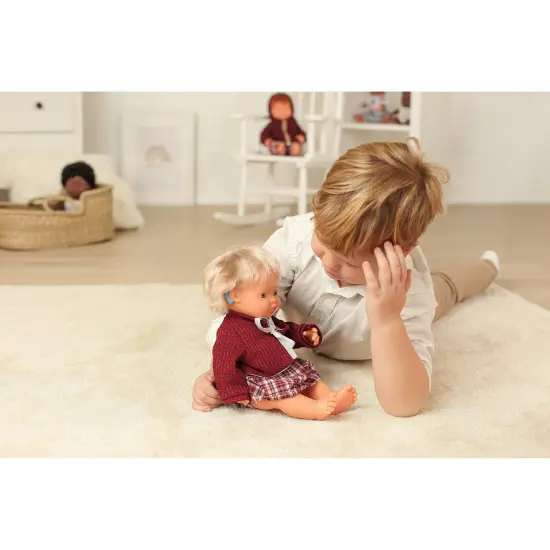 Baby Doll Caucasian Girl With Hearing Aid 15'', Polybagged {5}