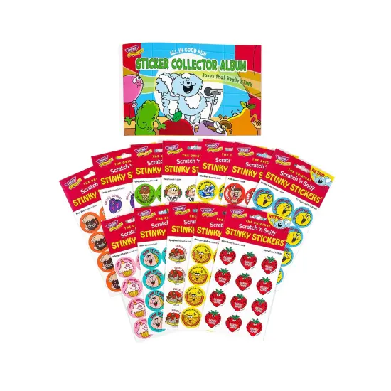 All in Good Pun Retro Scratch 'n Sniff Stinky Stickers&reg; + Album {1}