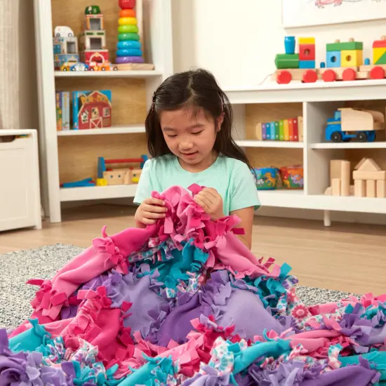 Created by Me! Flower Fleece Quilt {5}