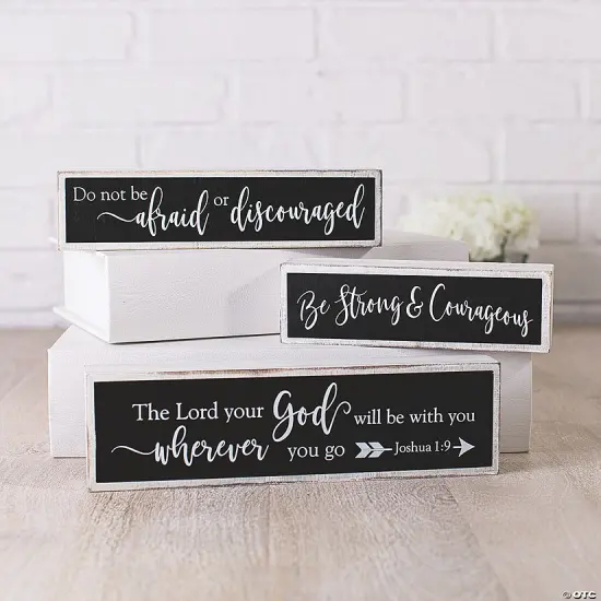 8"- 11 1/2" Positively Simple Religious Graduation Bible Verse Wood Blocks {2}