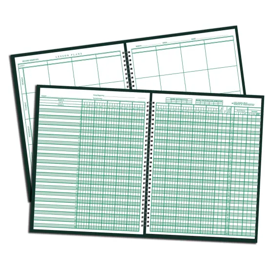 Combination 9-10 Week Class Record + 8 Period Lesson Plan Book, Pack of 2 {2}