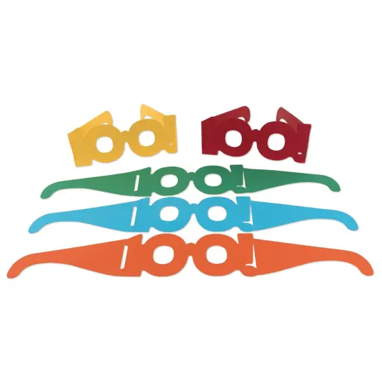 100 Days of School Paper Glasses, 2.5" x 16", 25 Per Pack, 3 Packs {2}
