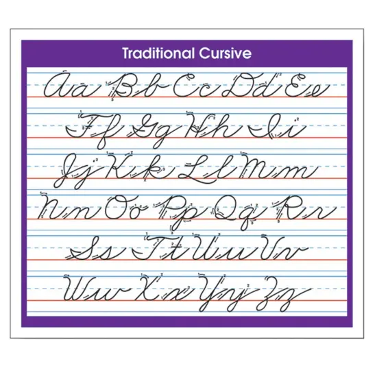 Adhesive Traditional Cursive Desk Prompt, 36 Per Pack, 6 Packs {2}