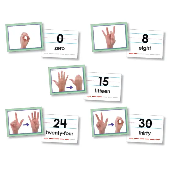American Sign Language Cards, Number 0-30 {1}