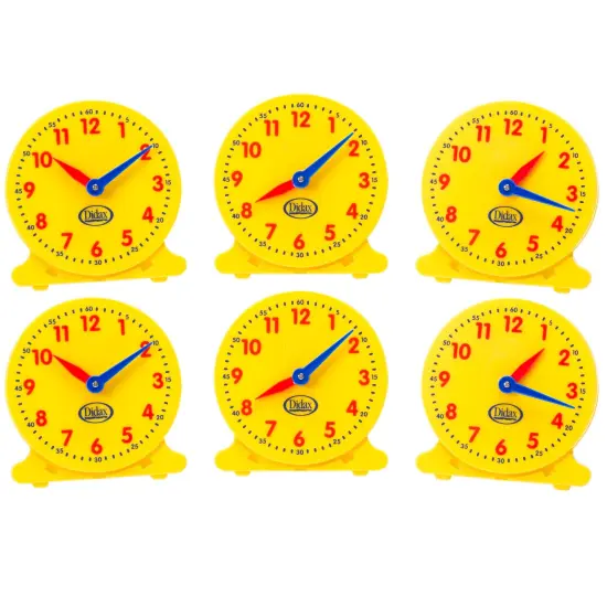 5" Student Clocks, Set of 6 {1}