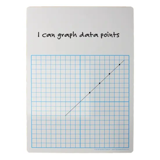 Two Sided 1/2" Graph Dry Erase Board, 11" x 16, Pack of 12 {3}