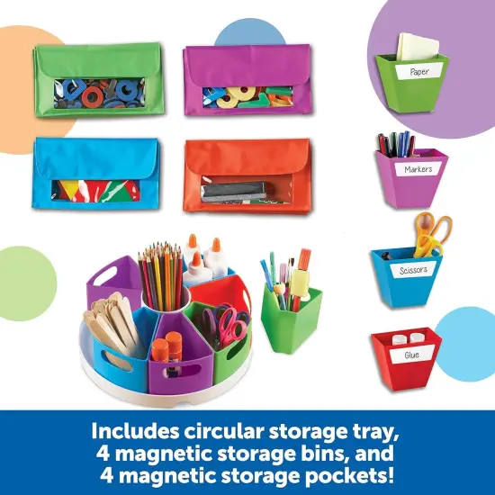 Storage Bundle, Home School Set, Classroom Accessories, Ages 3+ {3}