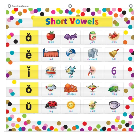Confetti 7 Pocket Chart, 28" x 28" {2}