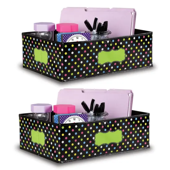 Chalkboard Brights Storage Bin, 16" x 11" x 5", Pack of 2 {1}