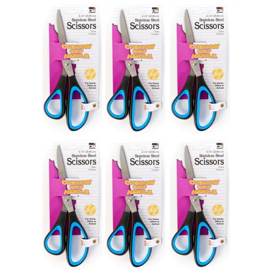 Cushion Grip Scissors, 8.25" Bent, Pack of 6 {1}