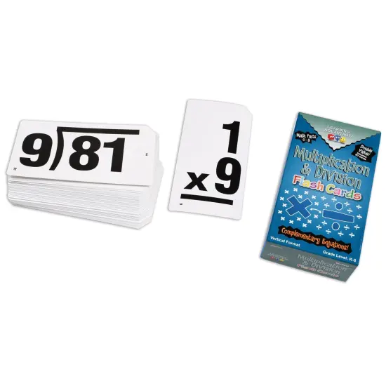 Double-Value Vertical Flash Cards - Multiplication & Division Set - 90 Per Pack, 2 Packs {2}