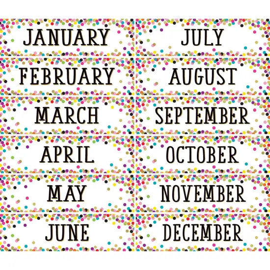 Confetti Monthly Headliners, 12 Per Pack, 3 Packs {1}