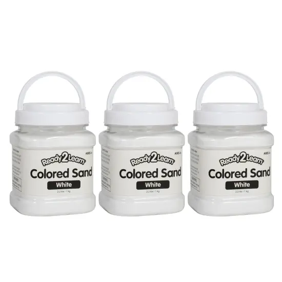 Colored Sand - White - 2.2 lb. Jar - Pack of 3 {1}