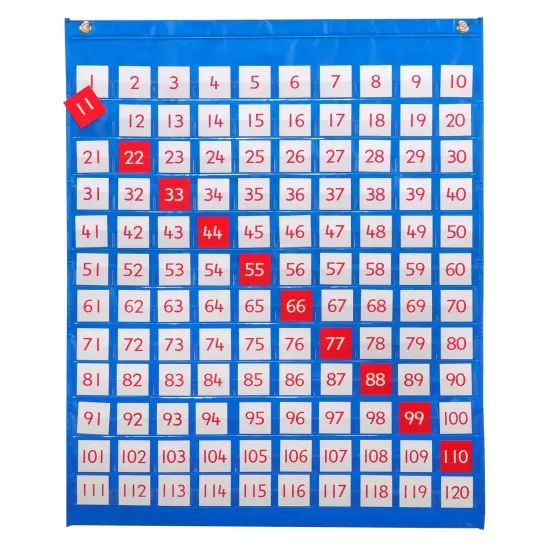 1-120 Pocket Chart - 32" High x 27" Wide {1}
