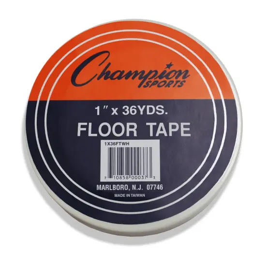 Floor Marking Tape, 1" x 36 yd, White, 6 Rolls {2}