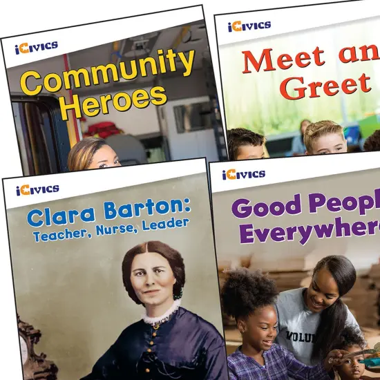 iCivics Grade K: Community & Social Awareness 5-Book Set + Game Cards {3}