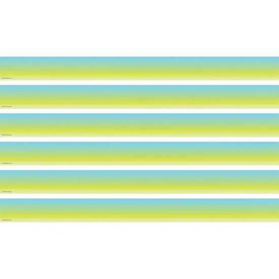 Aqua and Lime Color Wash Straight Border Trim, 35 Feet Per Pack, 6 Packs {1}