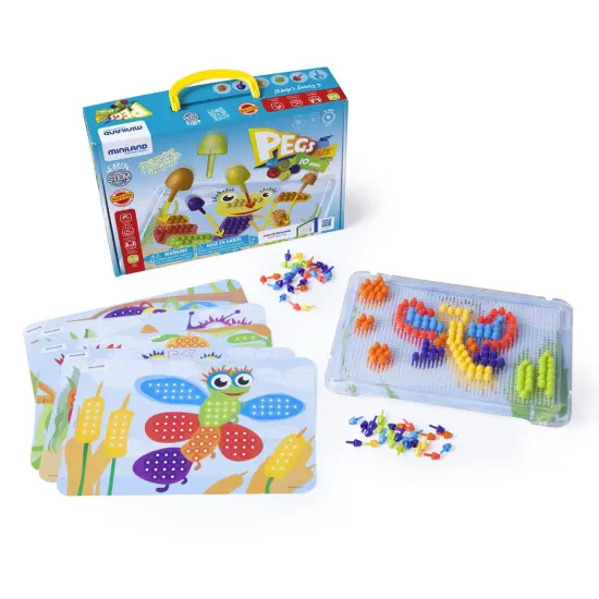 Pegs 3/8", 6 Pattern Cards, 180 Pegs {1}