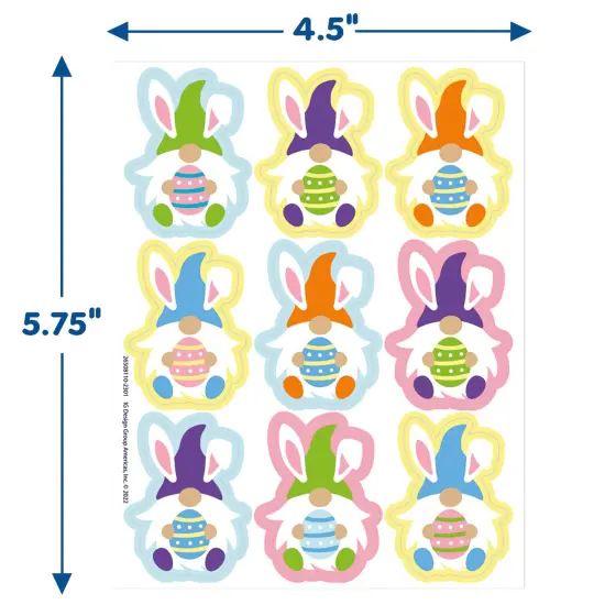 Easter Gnome Giant Stickers, 36 Per Pack, 12 Packs {4}