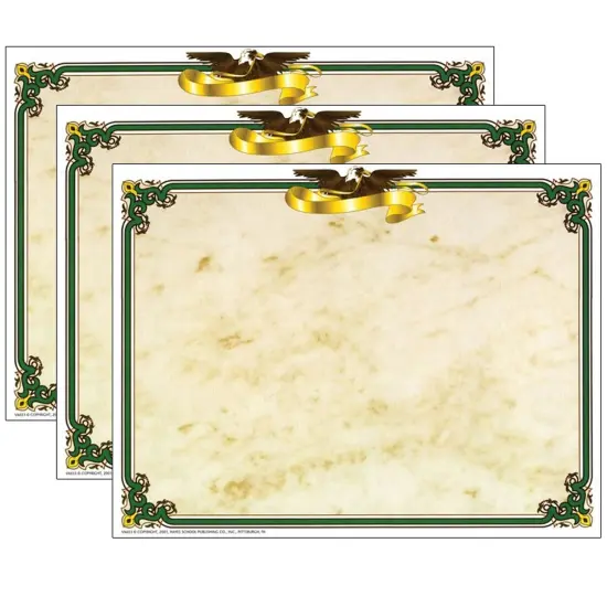Eagle Border Certificate, 8.5" x 11", 50 Per Pack, 3 Packs {1}