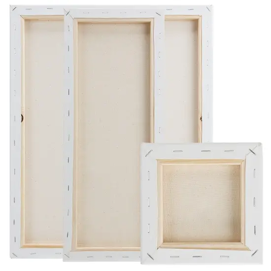 Creative Inspirations Box of 50, 16x20", 5/8" Stretched Cotton White Canvas for Painting, 10 oz. Archival Acid-Free All Media Primer, Paintable Edge, Bulk Canvas for Painting Workshops and Beginners {6}