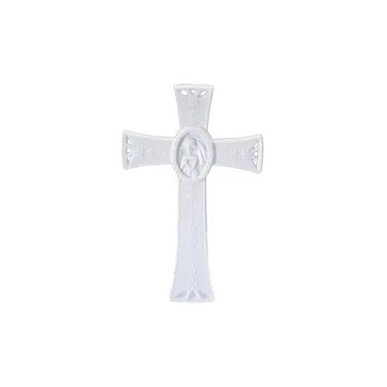 Roman Guardian Angel First Communion Girl Wall Cross White {1}