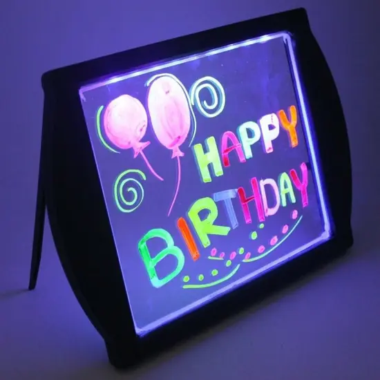 Black Glow Art - Kids Doodle Board - Neon Drawing Board {3}