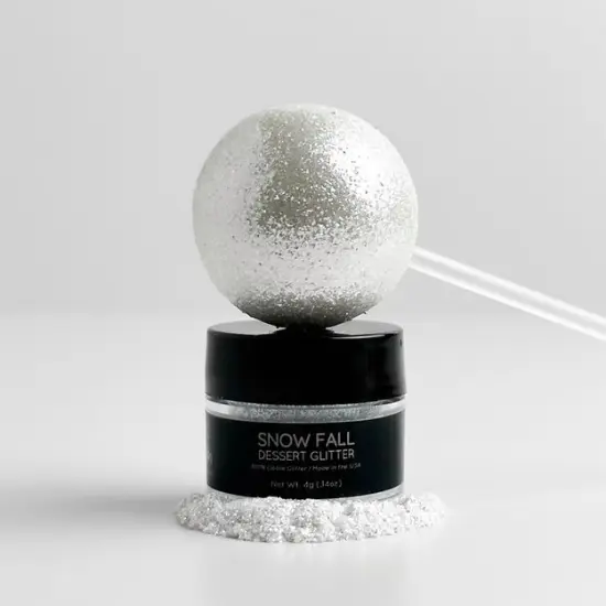 Shine Dessert Glitter: "Snow Fall" - White Edible Dessert Glitter {1}