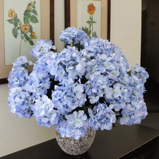 4-Pack: Blue Hydrangea Bush with 7 Sprays, 20-Inch, Patio & Garden, Floral Bush, Floral Home by Artificial Flowers {3}