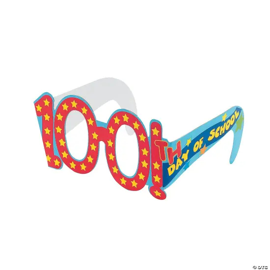 100th Day of School Cardboard Glasses- 12 Pc. {2}