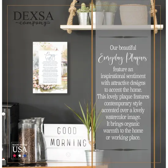 A Prayer For You Wood Plaque with Easel and Hook Wall Tabletop Art - 6 inches x 9 inches {2}