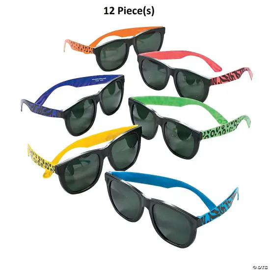 Animal Print Neon Sunglasses 12 Pieces {1}
