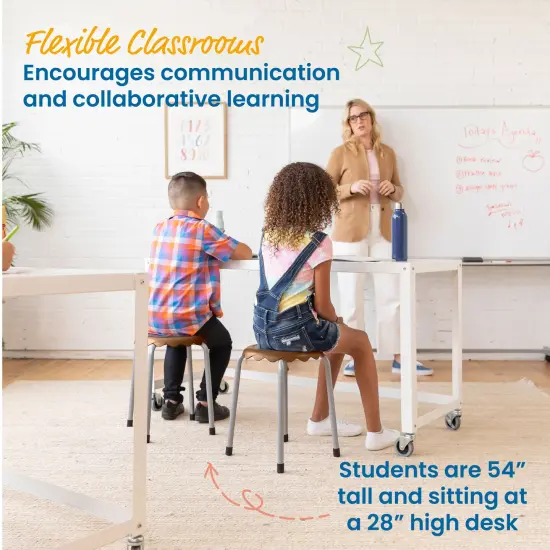 Daisy Stackable Stool Set, Flexible Seating, 8-Piece Chocolate {4}