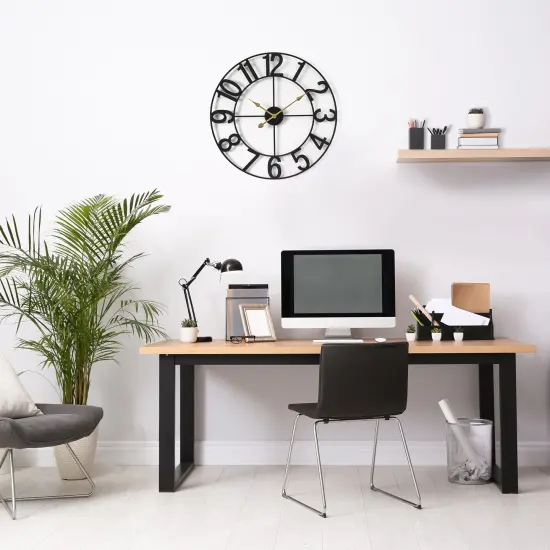 Sorbus Large Wall Clock for Living Room Decor - Numeral Wall Clock for Kitchen - 16-inch Wall Clock Decorative White {12}