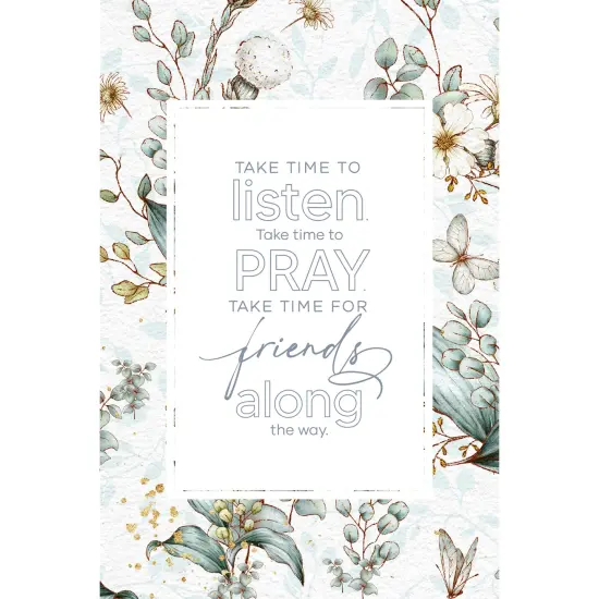 Take Time To Listen Wood Plaque with Easel and Hook Wall Tabletop Art - 6 inches x 9 inches {1}