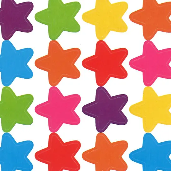 Bright Stars Stickers (die cut star shape), 120 Per Pack, 12 Packs {3}