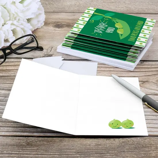 Big Dot of Happiness Double the Fun - Twins Two Peas in a Pod - Baby Shower or First Birthday Party Thank You Cards (8 count) {6}