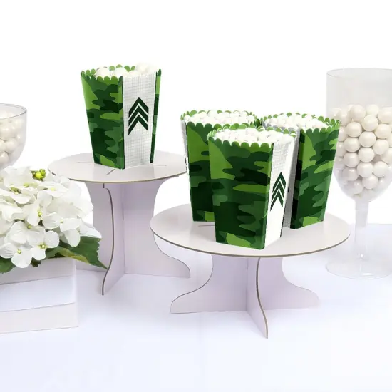 Big Dot of Happiness Camo Hero - Army Military Camouflage Party Favor Popcorn Treat Boxes - Set of 12 {4}