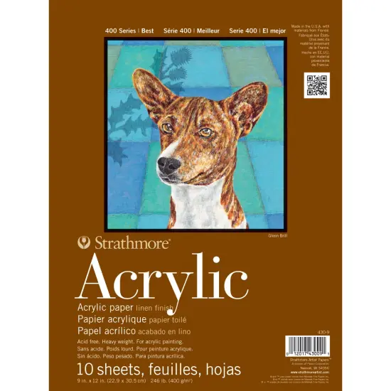 Strathmore Acrylic Paper Pad 9"X12"-10 Sheets {1}