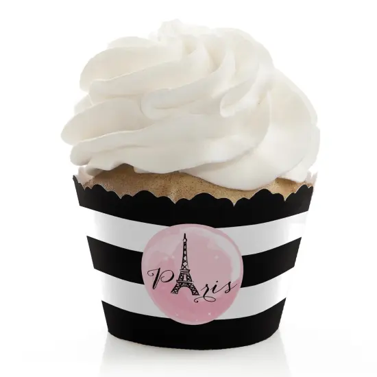 Big Dot of Happiness Paris, Ooh La La - Paris Themed Baby Shower or Birthday Party Decorations - Party Cupcake Wrappers - Set of 12 {1}
