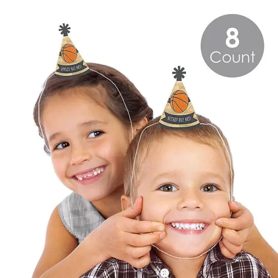 Big Dot of Happiness Nothin' but Net - Basketball - Mini Cone Baby Shower or Birthday Party Hats - Small Little Party Hats - Set of 8 {3}